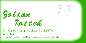 zoltan kottek business card